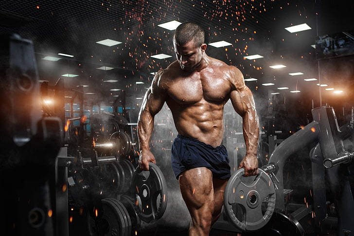 bodybuilder with pharma